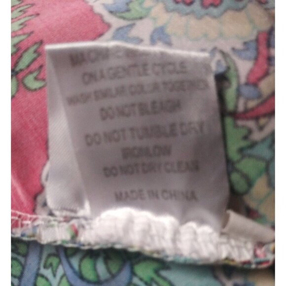 Reborn Womens dress paisley teal red Sz M Asymmetrical Sleeveless Multicolor EUC - Picture 10 of 12